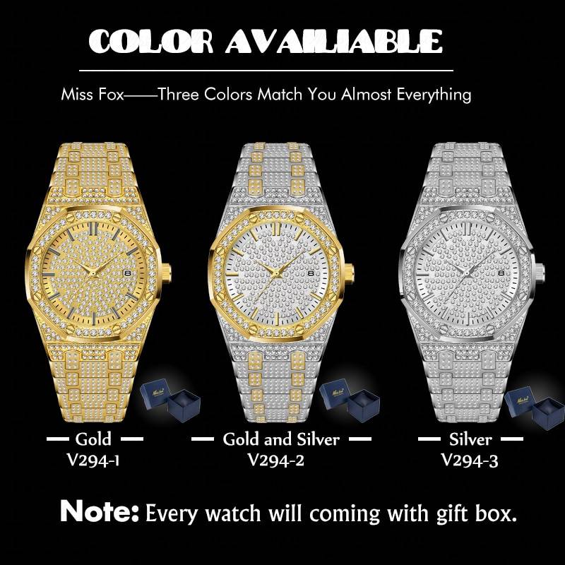 18K or montre hommes marque de luxe diamant hommes montres haut de gamme luxe FF glacé mâle montre à Quartz calendrier cadeau Unique pour les hommes
