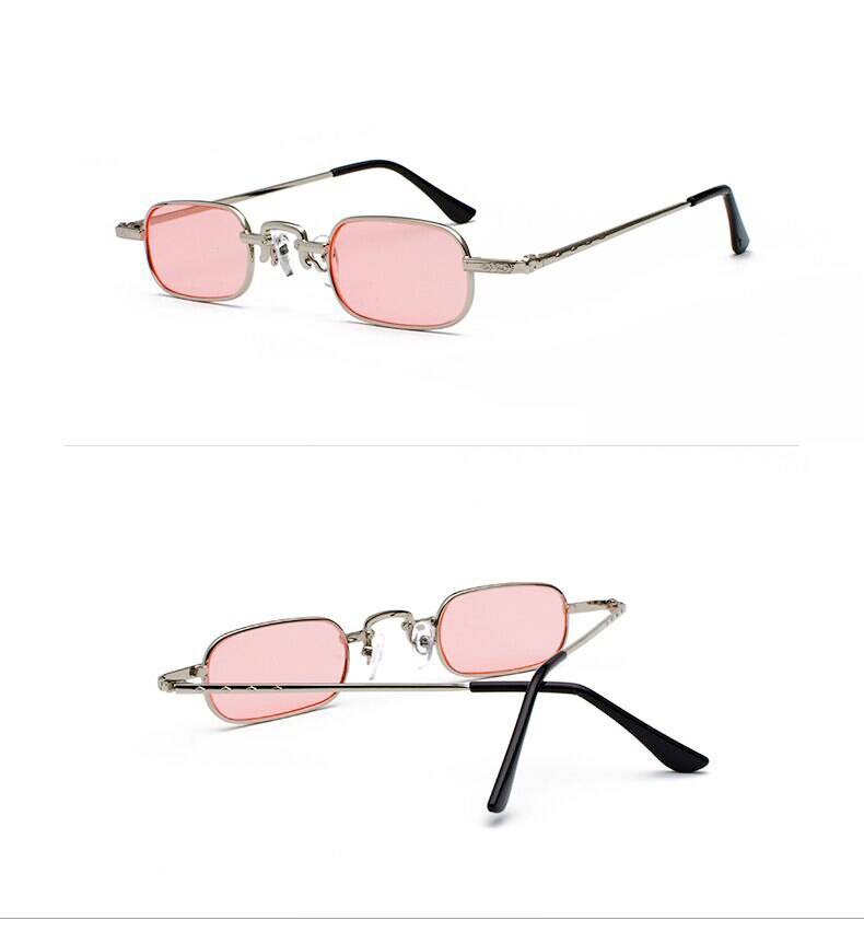 Rétro petit carré métal Steampunk lunettes de soleil femmes hommes mode lunettes marque Designer Vintage lunettes de soleil femme de haute qualité