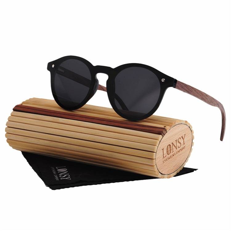 Mode bambou lunettes de soleil polarisées femmes marque design UV400 verres miroir bois lunettes de soleil pour hommes Oculos de sol masculino