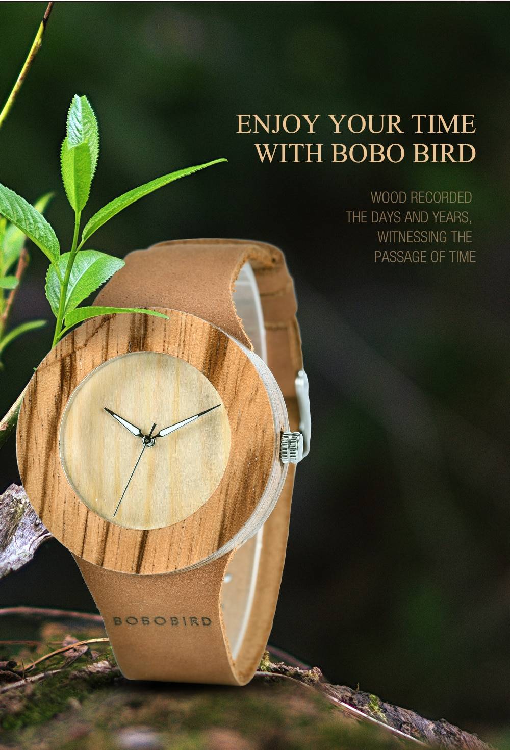 BOBO oiseau bois femmes montres Quartz montre-bracelet dames montres relogio feminino dans boîte-cadeau livraison directe