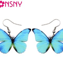 Boucles d'Oreilles Papillon Bleu