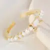 Bague ajustable anneau perles