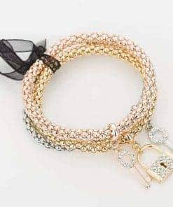 Bracelet Multi-Rang Femmes Charms - Arbre Vie Main Fatma - Cadenas