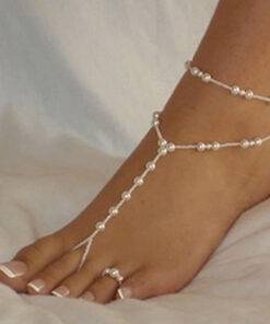 Bracelet Cheville Perles Femmes